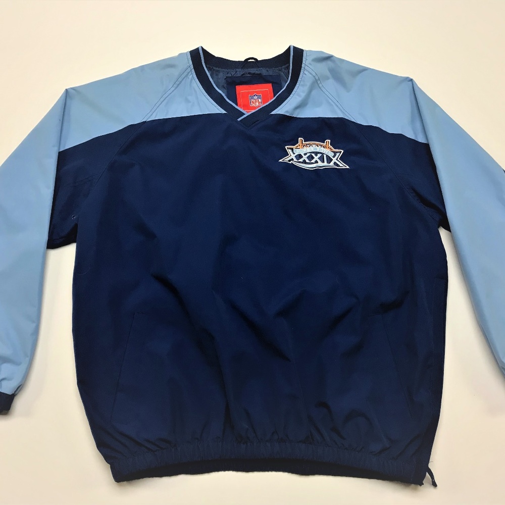NFL Mens XL Super Bowl XXXIX Embroidered Pullover